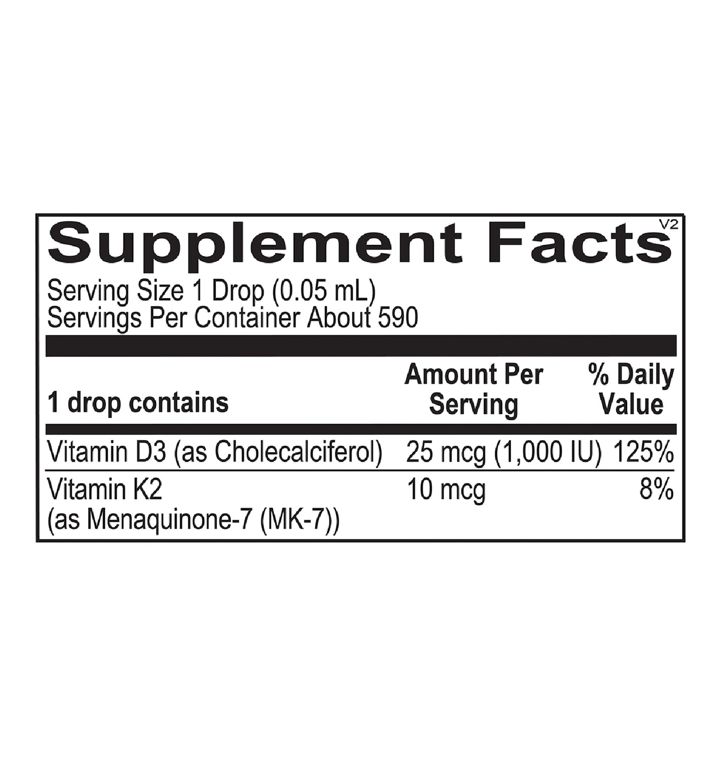 Sun Power Booster - D3/K3 Liquid Drops 1,000 IU w/ MCT Oil