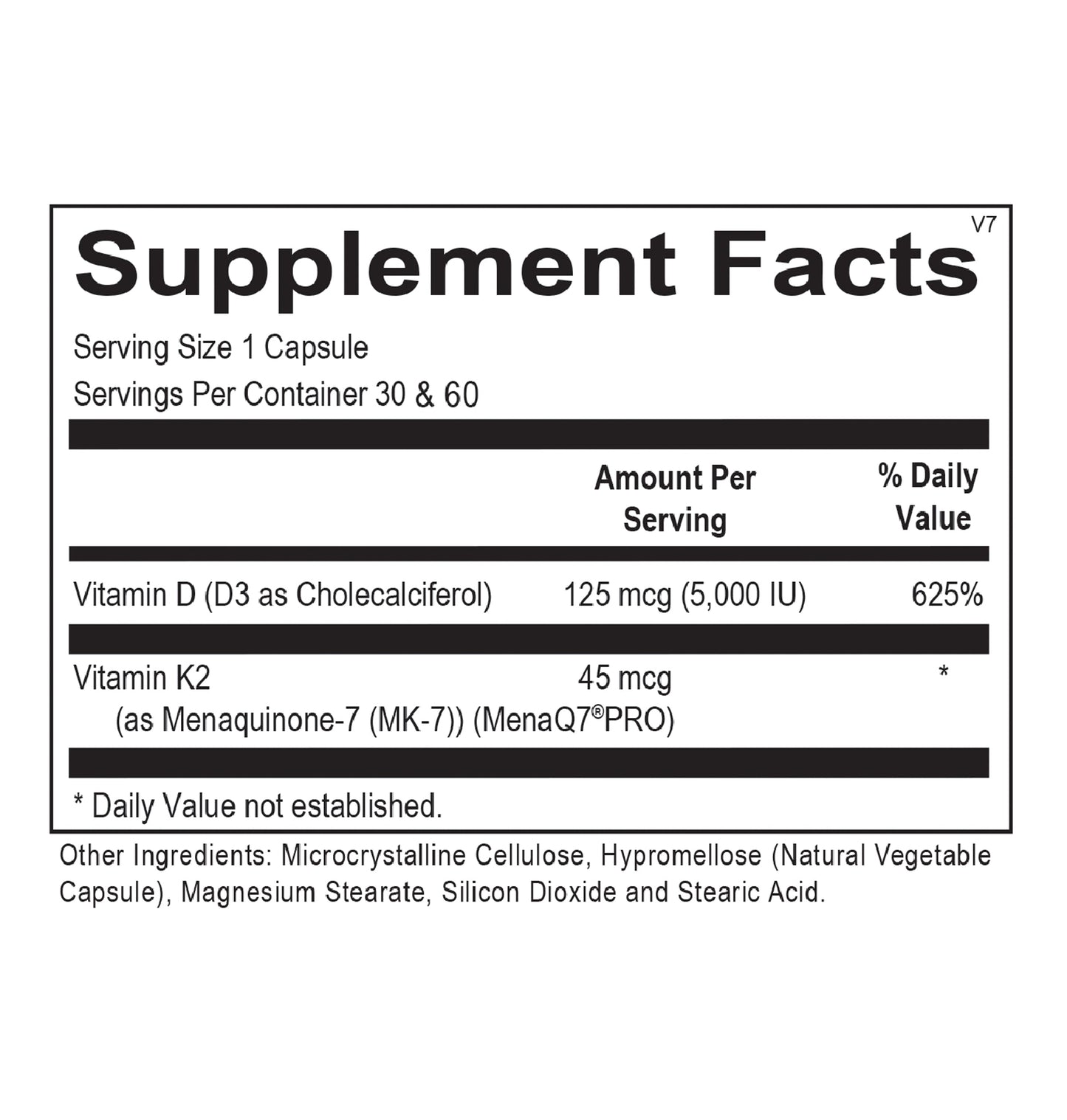 Sun Power - D3/K2 Vitamins - 5000 IU